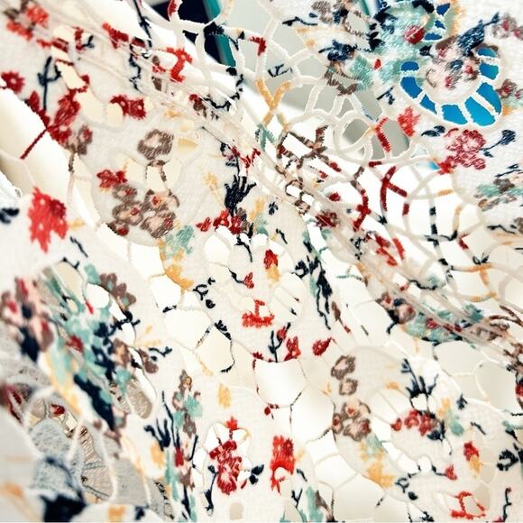 Tularosa Cyrus Lace Mini Dress Fit & Flare Halter Neck Scalloped Hem Size XS - Picture 8 of 8